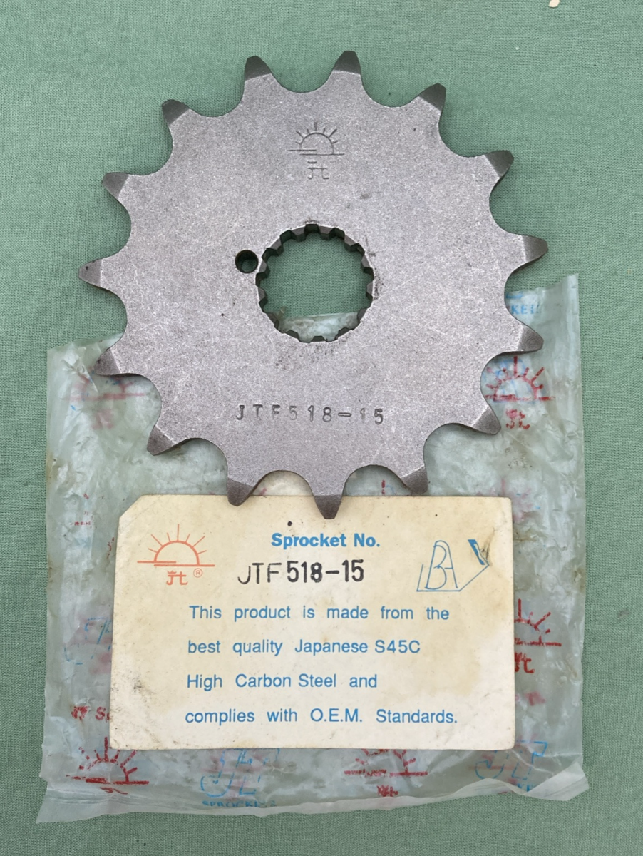 NEW GENUINE JT SPROCKETS JTF518.15 STEEL FRONT SPROCKET 15T FOR KAWASAKI SUZUKI