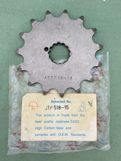 NEW GENUINE JT SPROCKETS JTF518.15 STEEL FRONT SPROCKET 15T FOR KAWASAKI SUZUKI