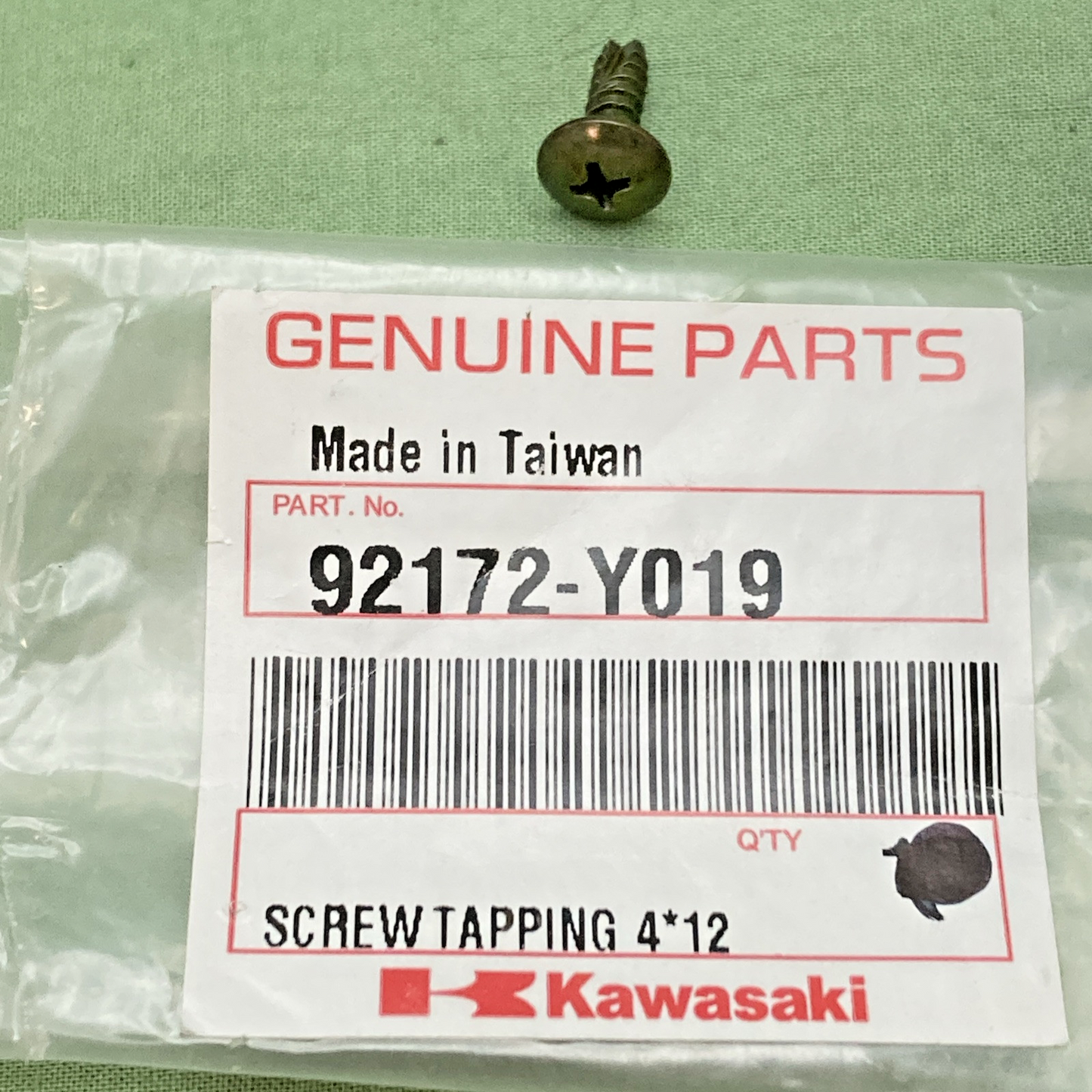 QTY 3 NEW GENUINE KAWASAKI 92172-Y019 Screw, 4X12
