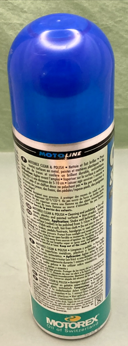 NEW GENUINE MOTOREX MOTO LINE 980068 CLEAN & POLISH 500ML/16.9 FL.OZ