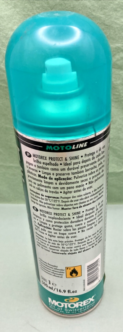 NEW GENUINE MOTOREX MOTO LINE 980090 PROTEC &SHINE 645, 500ML/16.9 FL.OZ