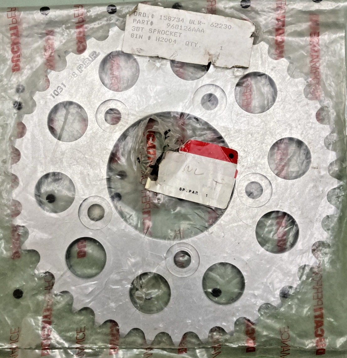NEW GENUINE DUCATI 968126AAA ERG RE SPRKT Z38 5HOLEFOR15033, 38T