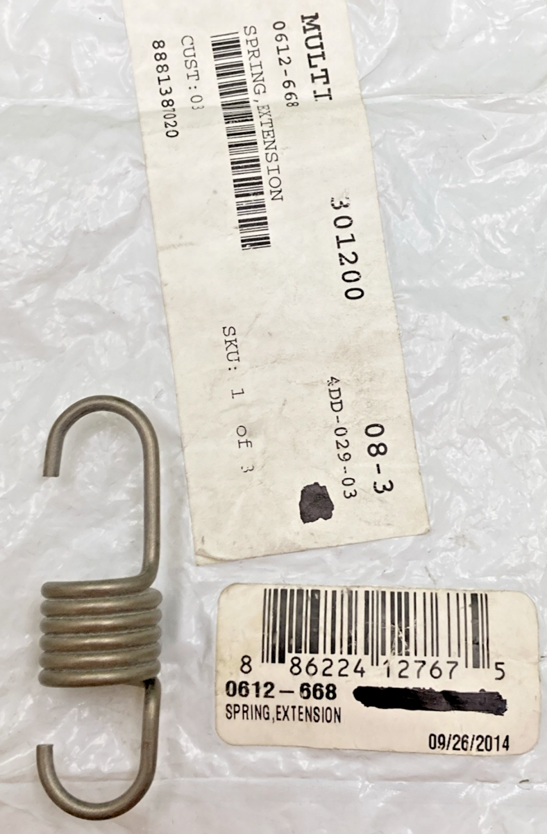 NEW GENUINE ARCTIC CAT 0612-668 SPRING, EXTENSION