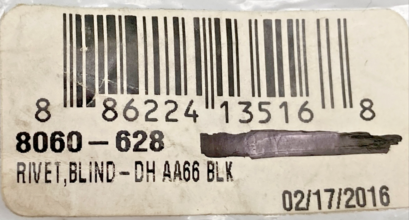 QTY 4 NEW GENUINE ARCTIC CAT 8060-628 RIVET, BLIND-DH AA66 BLK