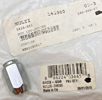 NEW GENUINE ARCTIC CAT 0423-556 CHROME LUG NUT - 2005 400 500 650 LE