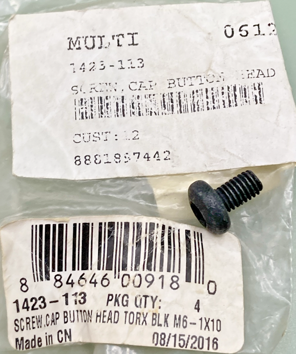NEW GENUINE ARCTIC CAT 1423-113 SCREW, CAP BUTTON HEAD TORX BLK M6-1X10