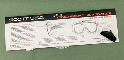 QTY 8 NEW GENUINE SCOTT 09-0091-0-0 QUICK LOAD TEAR OFFS