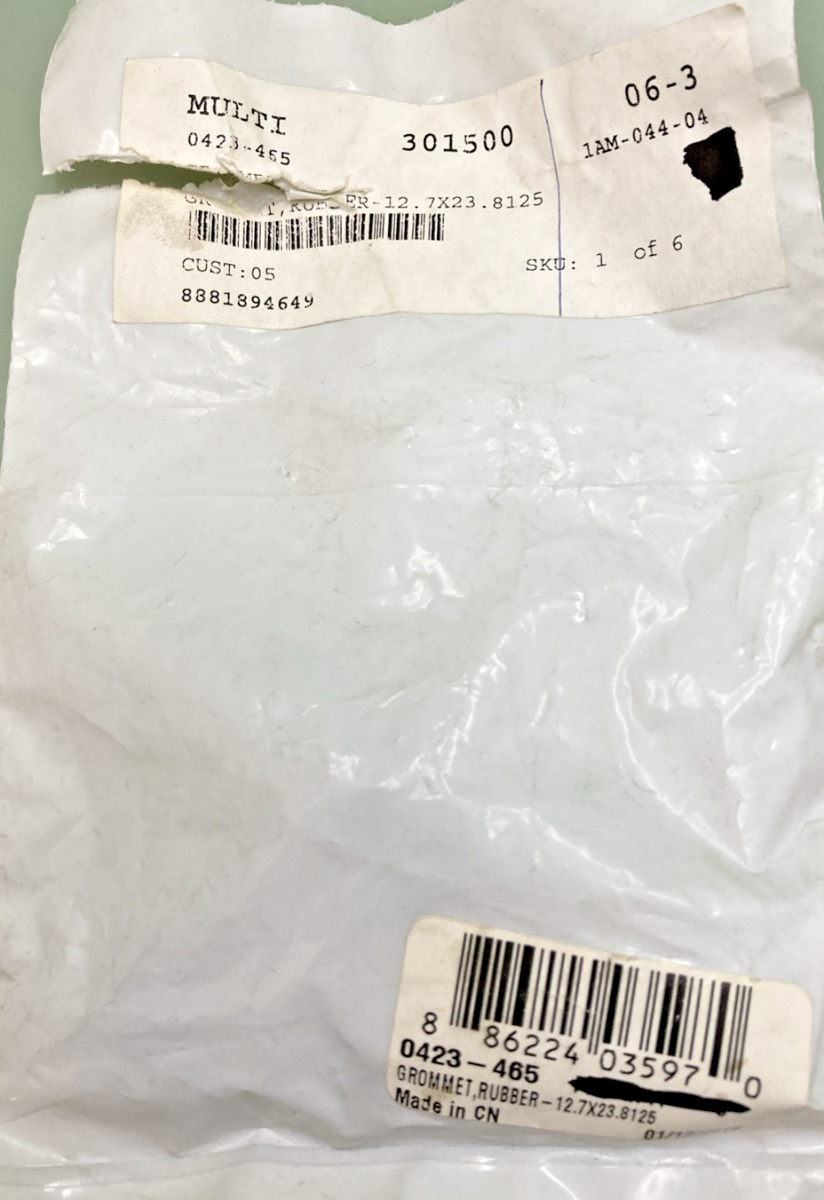 QTY 2 NEW GENUINE ARCTIC CAT 0423-465 GROMMET,RUBBER-12.7X23.8125