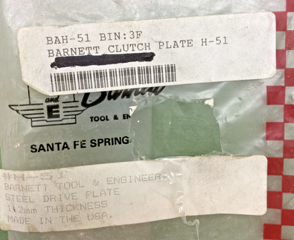 NEW GENUINE BARNETT 401-37-047001 STEEL CLUTCH PLATE 1.2MM