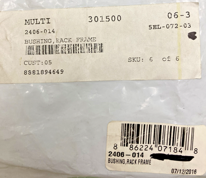 QTY 5 NEW GENUINE ARCTIC CAT 2406-014 BUSHING RACK FRAME, REPLACES 0441-556