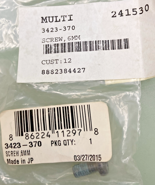 NEW GENUINE ARCTIC CAT 3423-370 SCREW, 6MM
