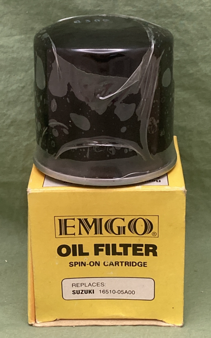 NEW GENUINE EMGO 16510-05A00 REPLACEMENT OIL FILTER BLK FOR SUZUKI
