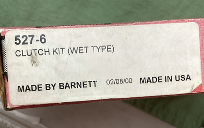 NEW GENUINE BARNETT 527-6 CLUTCH KIT (WET TYPE) W/SPRINGS