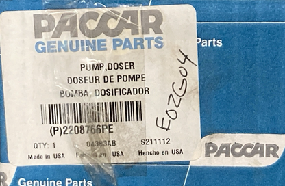 NEW GENUINE PACCAR 2208766PE DEF DOSER PUMP