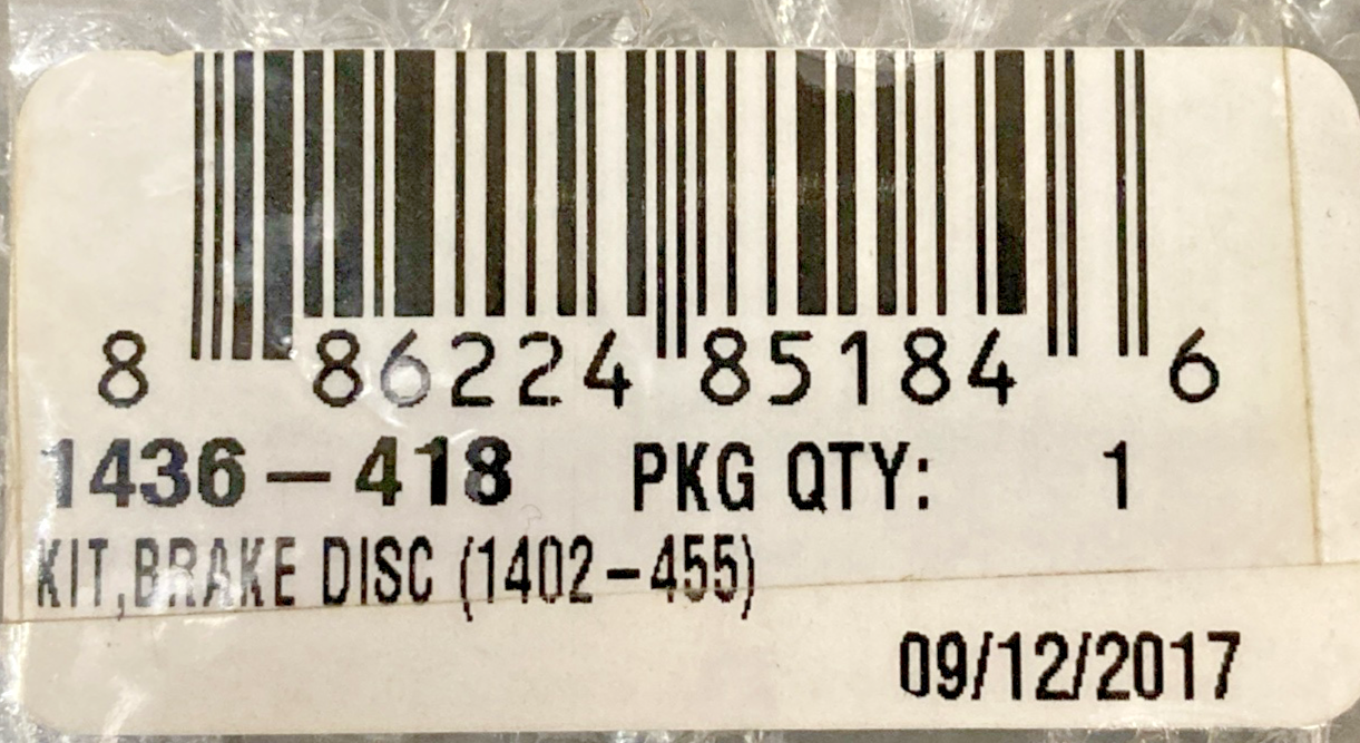 NEW GENUINE ARCTIC CAT 1436-418 KIT BRAKE DISC, REPLACES 1402-455
