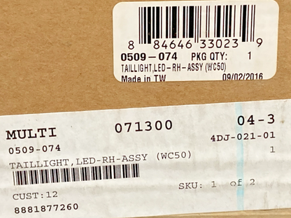 NEW GENUINE ARCTIC CAT 0509-074 TAILLIGHT, LED-RH-ASSY (WC50)