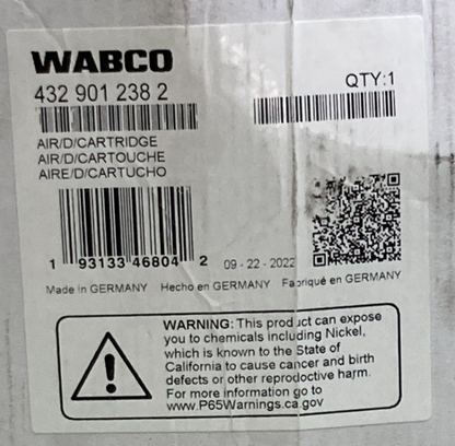 NEW GENUINE WABCO 4329012382 Air Brake Dryer Cartridge