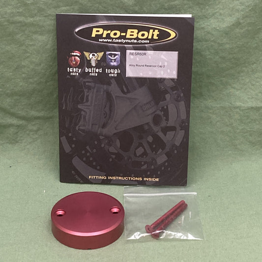 NEW GENUINE PRO BOLT RESR60R RED ROUND RESEVOIR COVER 53MM