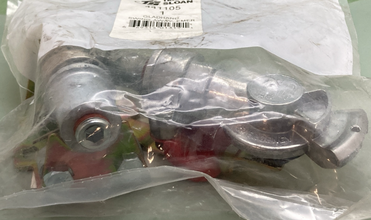 NEW GENUINE TRAMEC 441105 45° Swivel Aluminum Emergency Gladhand Red Poly Seal