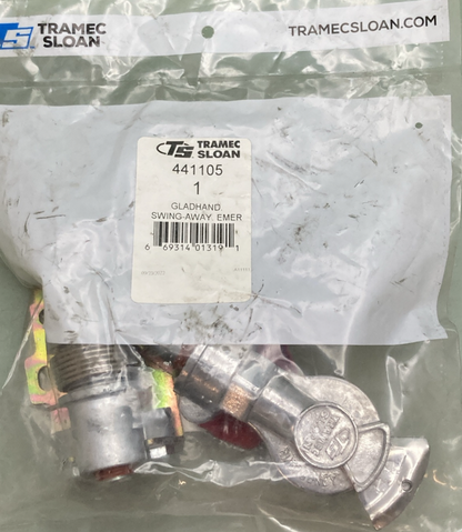 NEW GENUINE TRAMEC 441105 45° Swivel Aluminum Emergency Gladhand Red Poly Seal