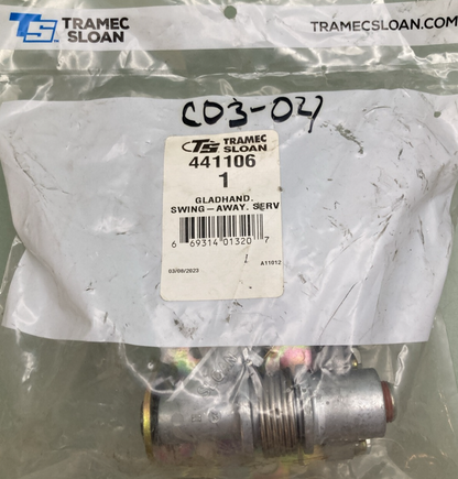 NEW GENUINE TRAMEC 441106 Swivel Aluminum Emergency Gladhand Blue Poly Seal