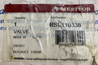 NEW GENUINE MERITOR RSL110338 4-Port 4.5 psi Emergency Relay Valve