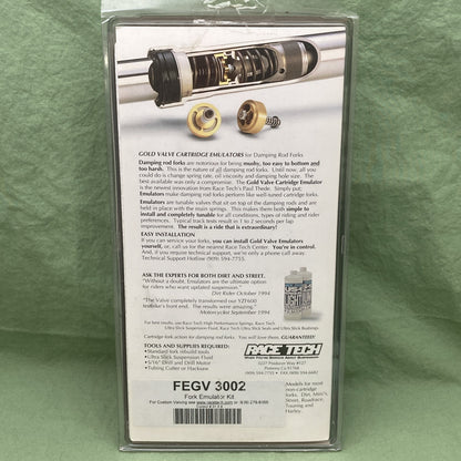 NEW GENUINE RACE TECH FEGV 3002 FORK EMULATOR KIT