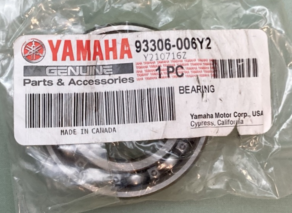NEW GENUINE YAMAHA 93306-006Y2 Bearing