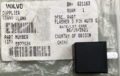 NEW GENUINE VOLVO 8077524 FLASHER 3-PIN