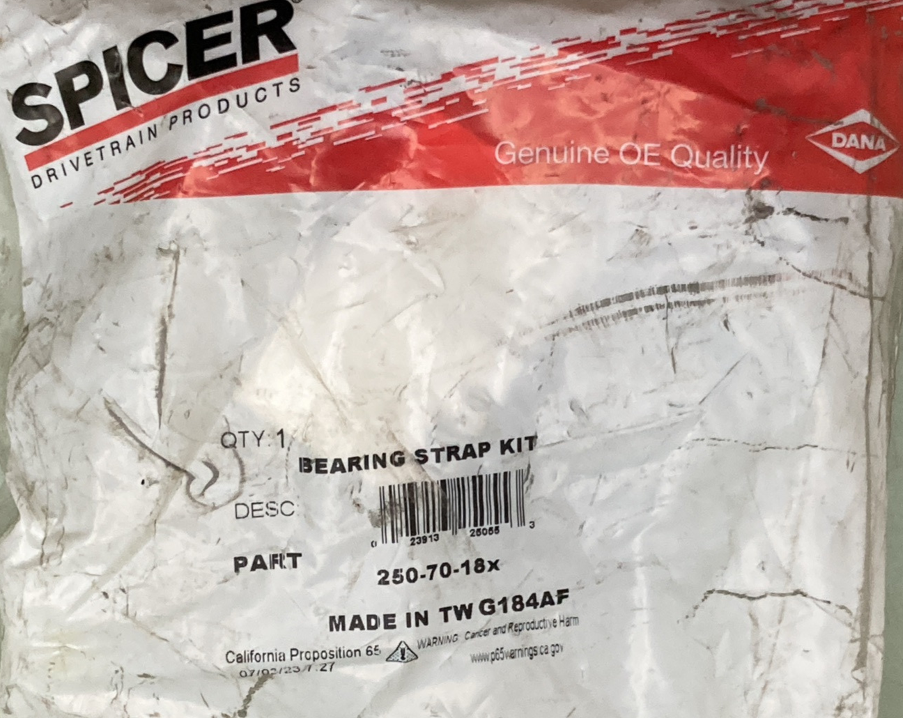 NEW GENUINE DANA SPICER 250-70-18X BEARING STRAP KIT