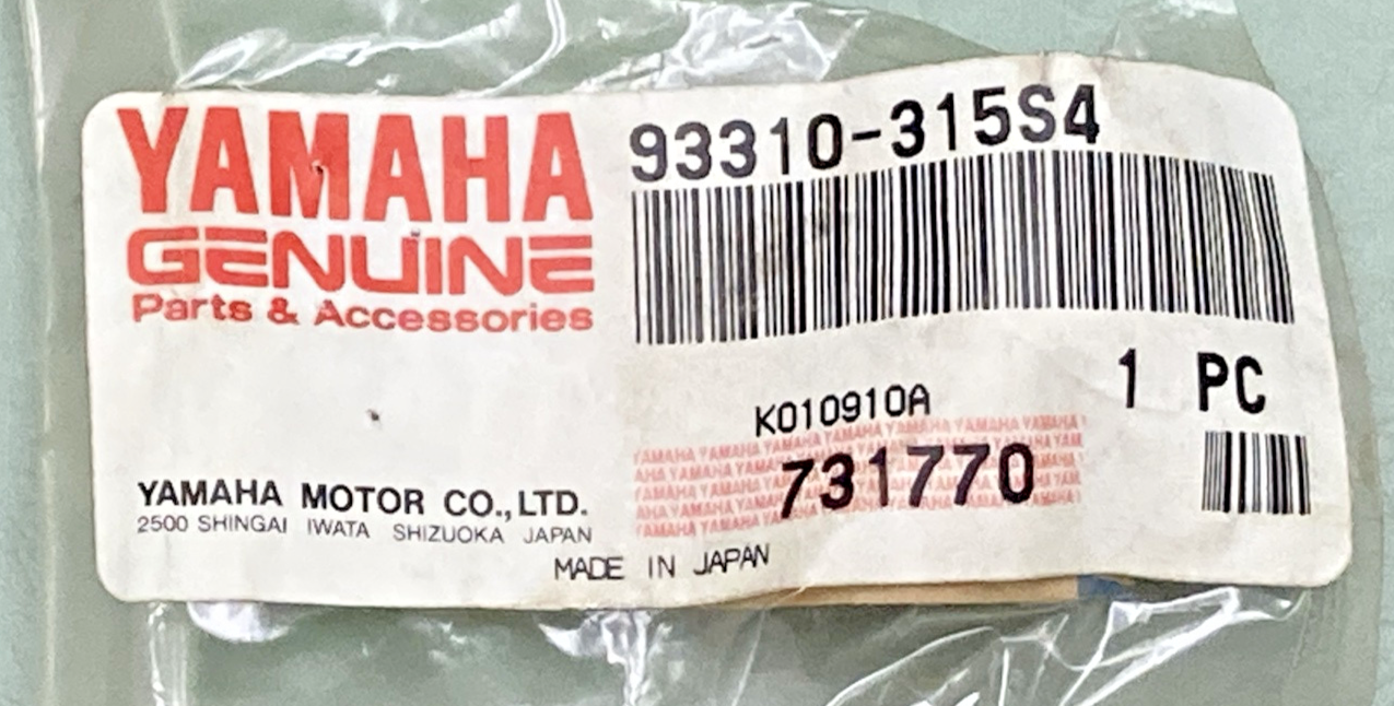 NEW GENUINE YAMAHA 93310-315S4 Bearing
