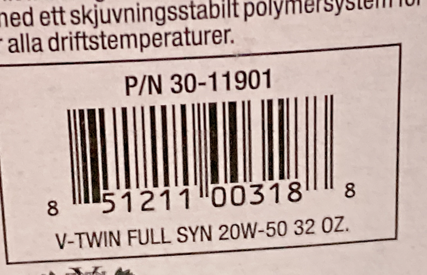 NEW GENUINE MAXIMA 30-11901 V-TWIN ENGINE OIL SAE 20W-50 SYNTHETIC, 1QT / 946ML