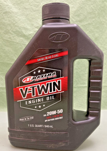 NEW GENUINE MAXIMA 30-11901 V-TWIN ENGINE OIL SAE 20W-50 SYNTHETIC, 1QT / 946ML