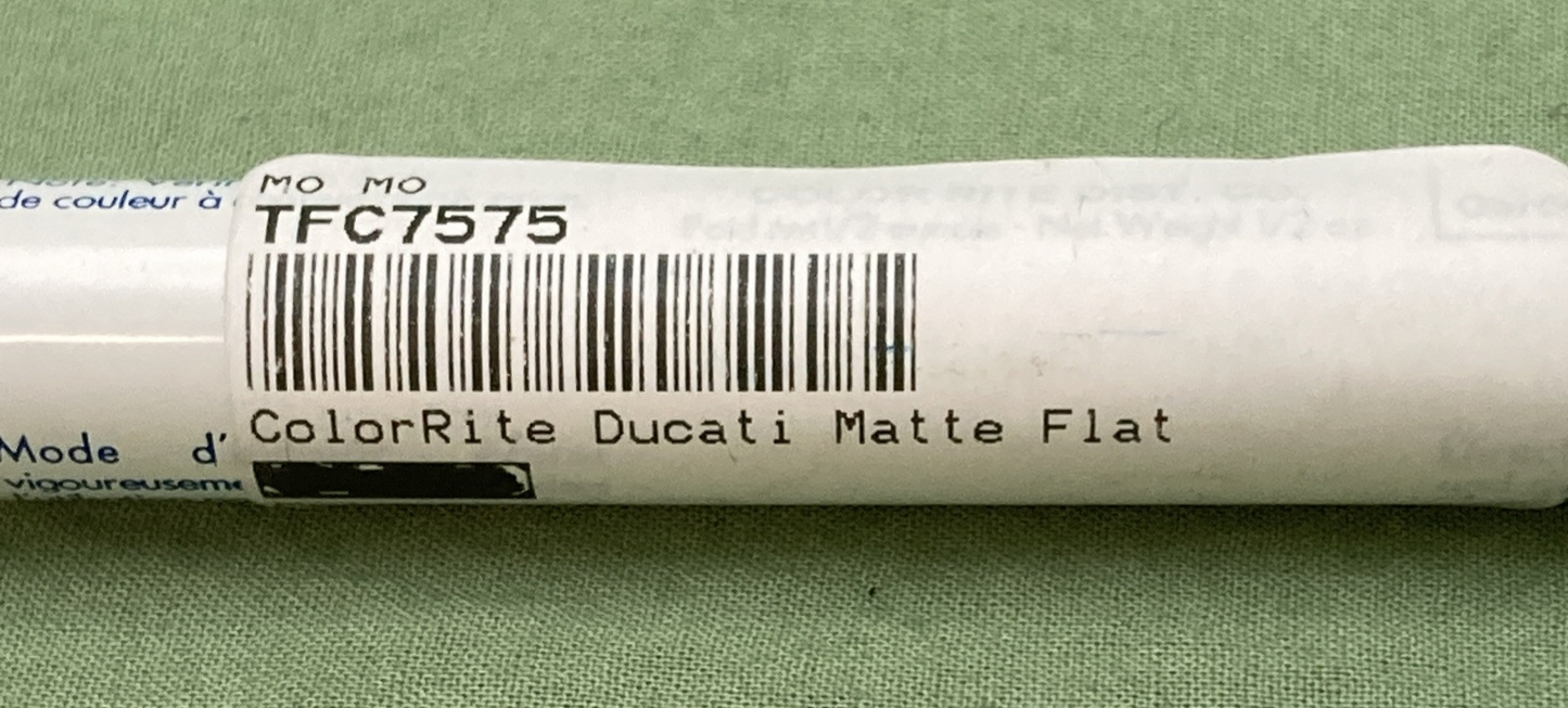 NEW GENUINE COLORRITE 7575 DUCATI MATTE FLAT TOUCH-UP PAINT PEN