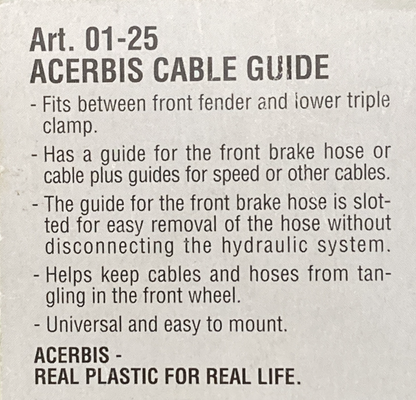 NEW GENUINE ACERBIS ART. 01-25 CABLE GUIDE