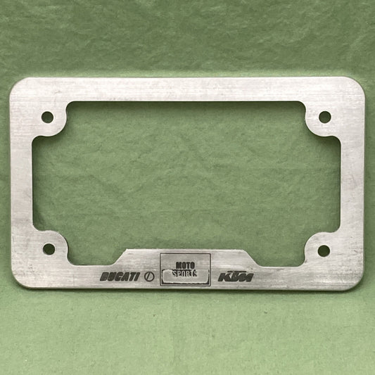 GENUINE MOTO SPORTS 1495 LICENSE PLATE FRAME DUCATI KTM 7.5X4.5 ALU