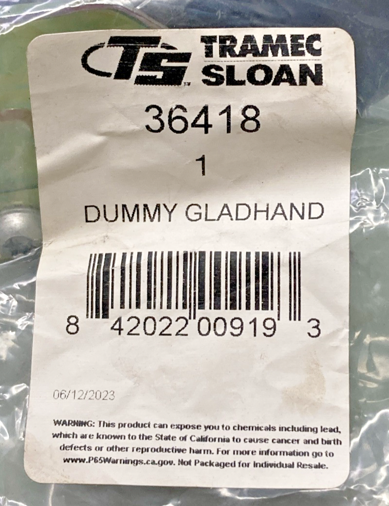 NEW GENUINE TRAMEC SLOAN 36418 DUMMY GLADHAND WITH HANDLE