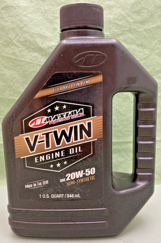 NEW GENUINE MAXIMA 30-14901 V-TWIN ENGINE OIL SAE 20W-50 SEMI-SYNTHETIC, 1Q/946M