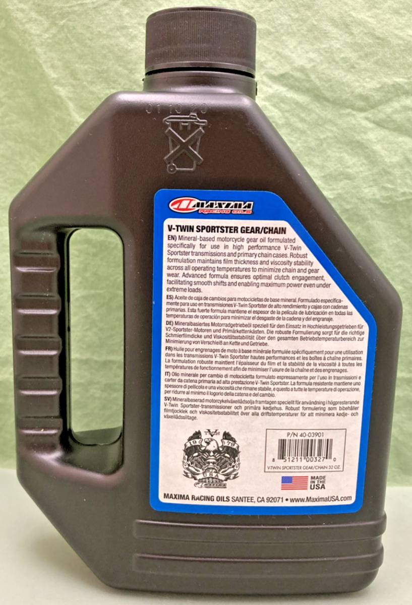 NEW GENUINE MAXIMA 40-03901 V-TWIN SPORTSTER GEAR & CHAIN CASE MINERAL FORMULA