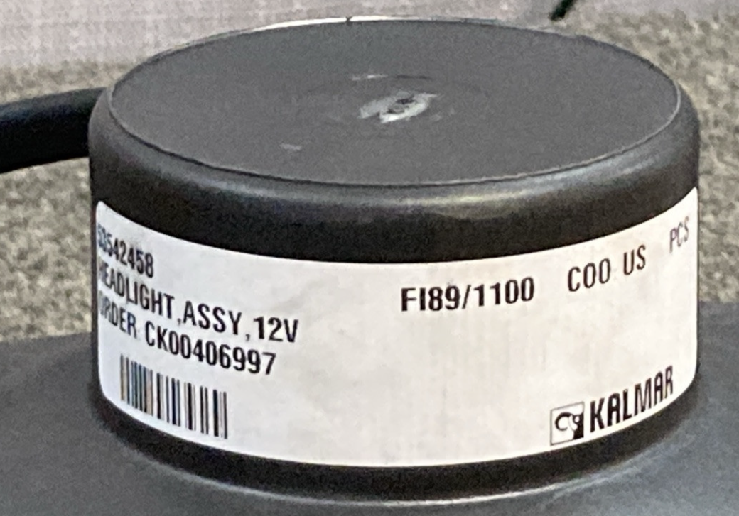 NEW GENUINE KALMAR 53542458 HEADLIGHT ASSEMBLY 12V W/ TRIM