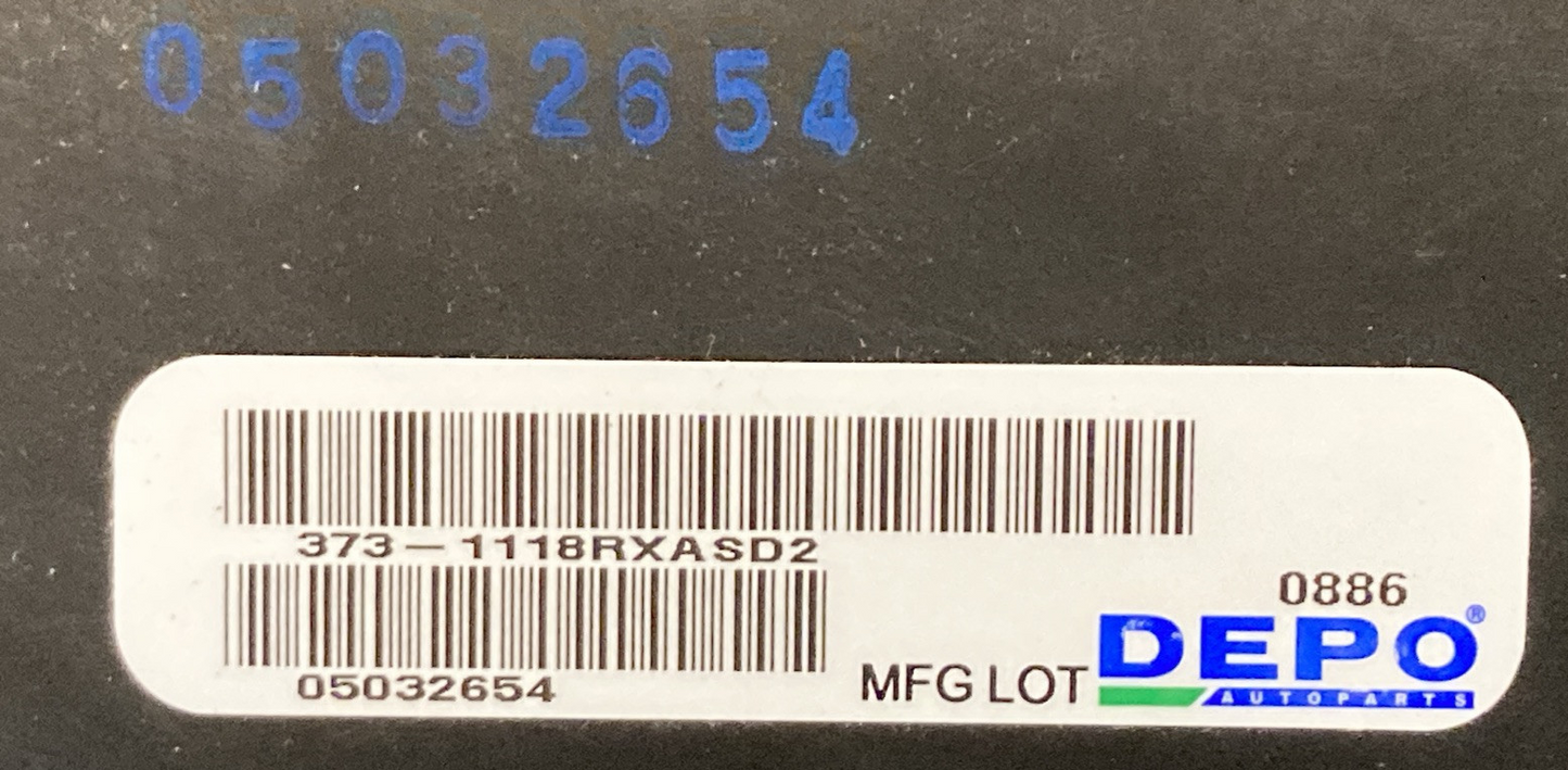 NEW GENUINE DEPO 373-1118RXASD2 Headlight Assembly Passenger Dark Lens