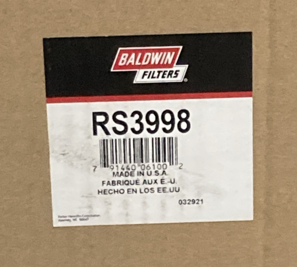 NEW GENUINE BALDWIN RS3998 Radial Seal Air Filter Element