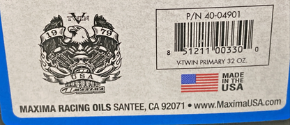 NEW GENUINE MAXIMA 40-04901 V-TWIN PRIMARY OIL MINERAL FORMULA, 1QT/946ML