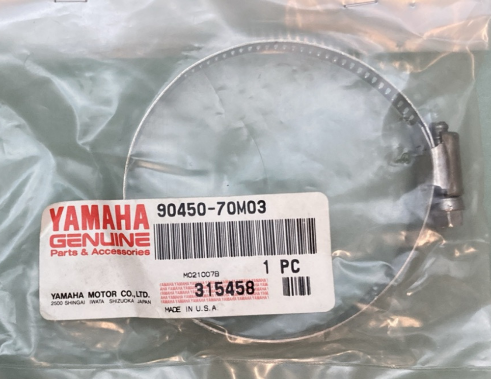 NEW GENUINE YAMAHA 90450-70M03 Hose Clamp Assembly