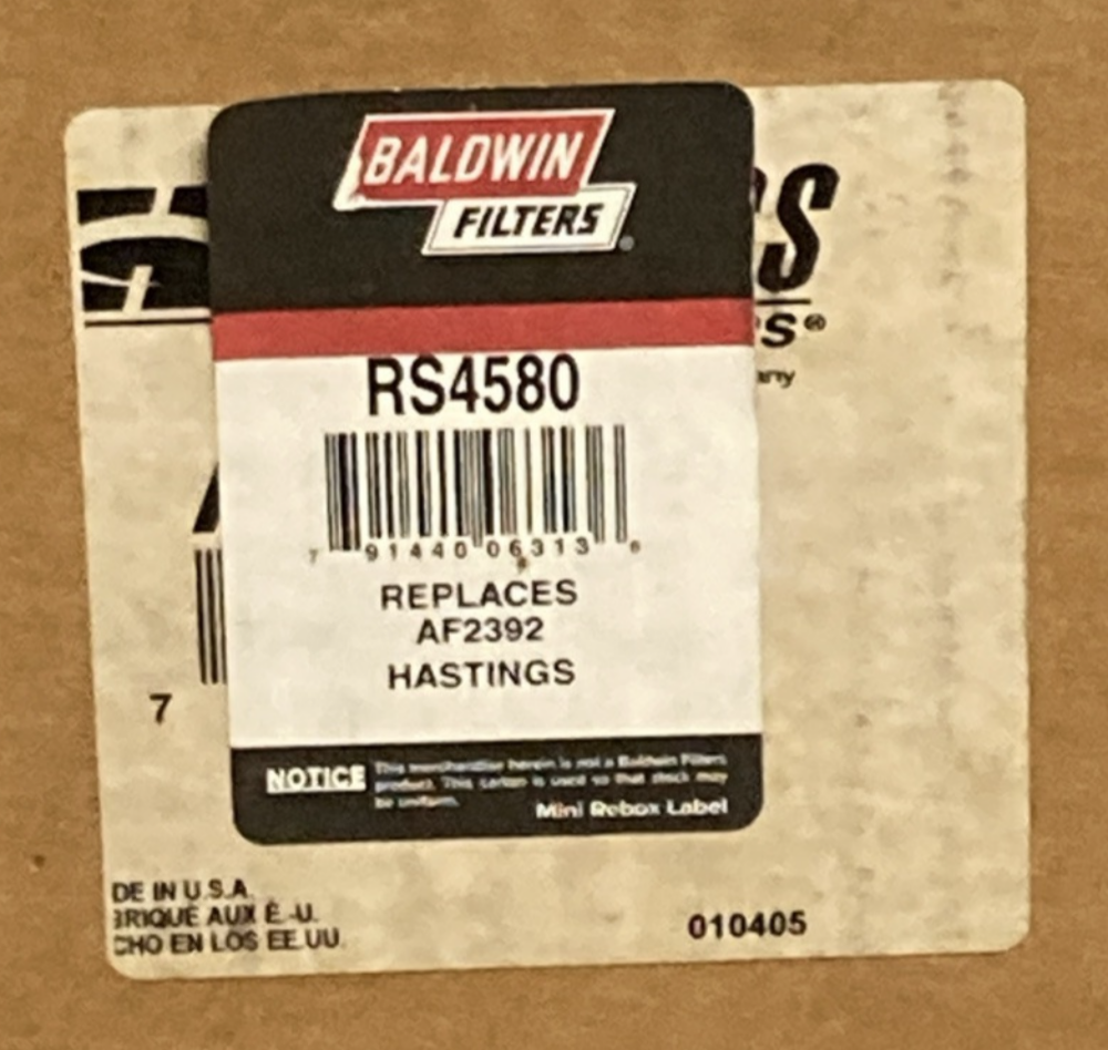 NEW GENUINE BALDWIN RS4580 Radial Seal Air Filter Element