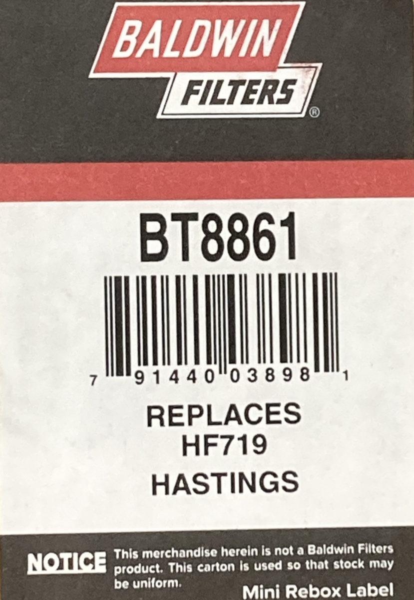 NEW GENUINE HASTINGS HF719 Hydraulic Filter FOR Bobcat Loaders; Case Equipment