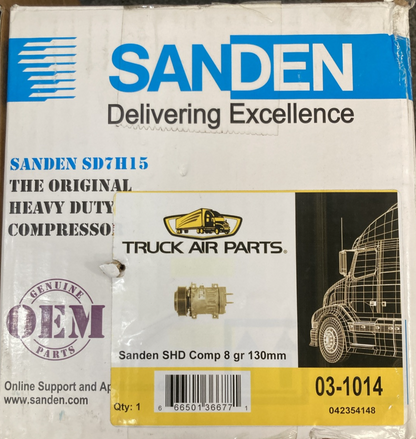 NEW GENUINE SANDEN 03-1014 A/C COMPRESSOR MODEL 4148 SD7H15