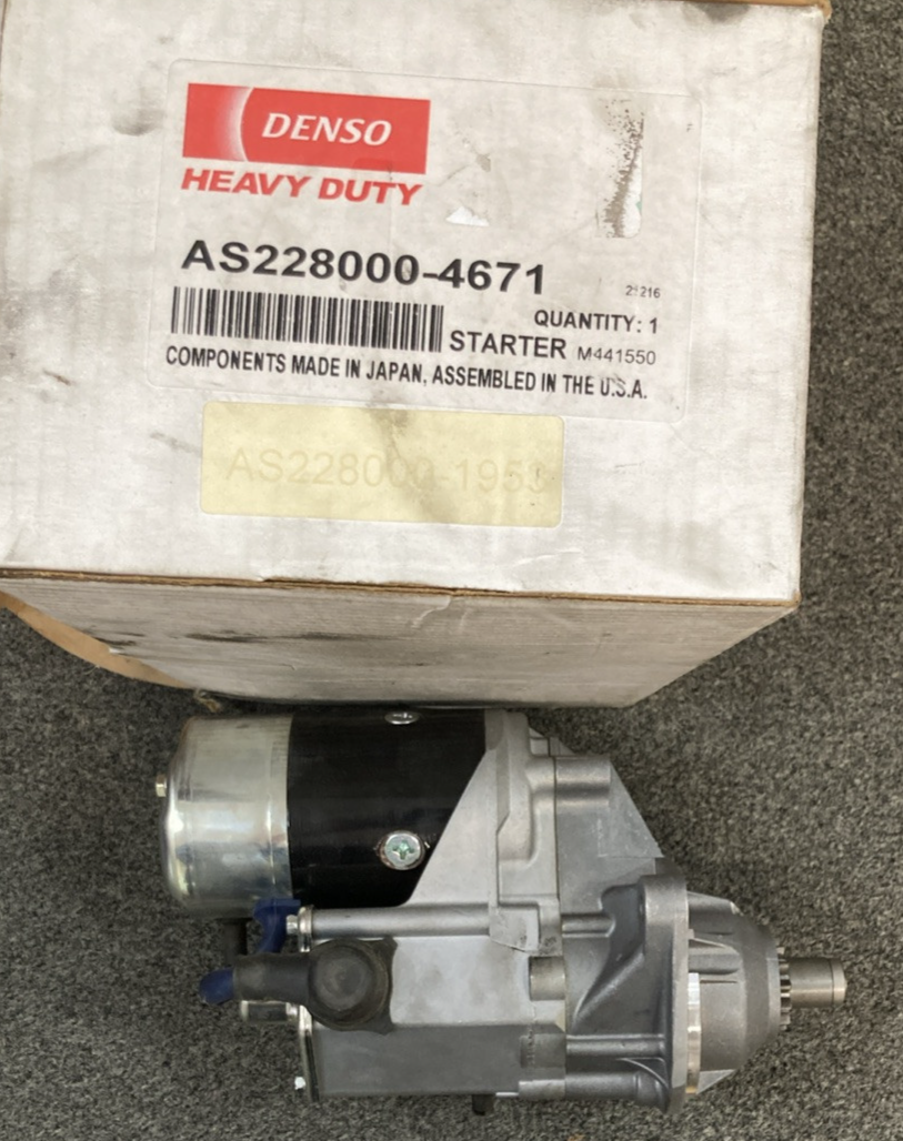 NEW GENUINE DENSO AS2280000-4671 STARTER MOTOR 2.7kw/12 Volt Cw 13-Tooth Pinion