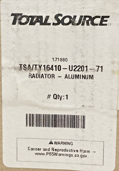 NEW GENUINE TOTAL SOURCE TSA/TY1610-U2201-71 ALUMINUM RADIATOR