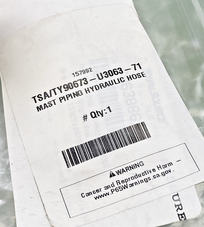 NEW GENUINE TOTAL SOURCE TY-90673-U3063-71 MAST PIPING HYDRAULIC HOSE